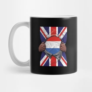 Netherlands Flag Great Britain Flag Ripped - Gift for Dutch From Netherlands Mug